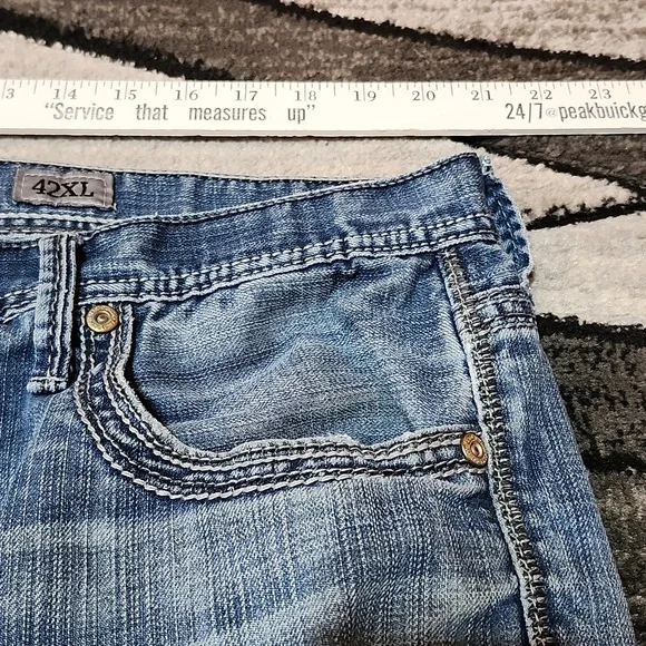 BKE SETH EMBROIDERED BOOT-LEG DENIM JEAN SIZE 42 - Picture 7 of 15